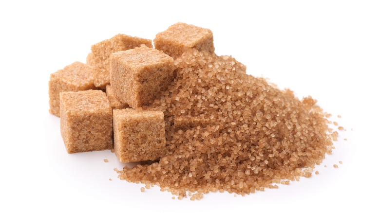 Pile of granulated sugar