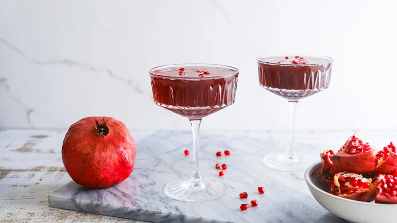 Pomegranate Gin Fizz Holiday Cocktail