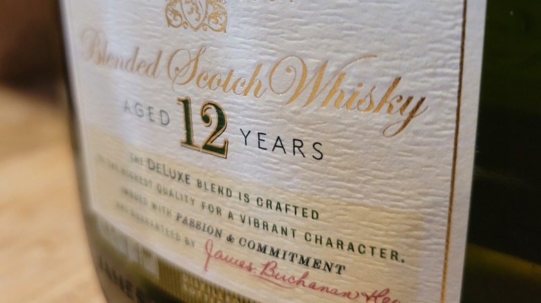 Buchanan's 12 Scotch Whisky label