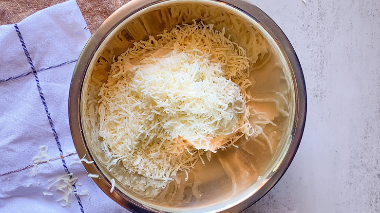 cheese in a bowl 