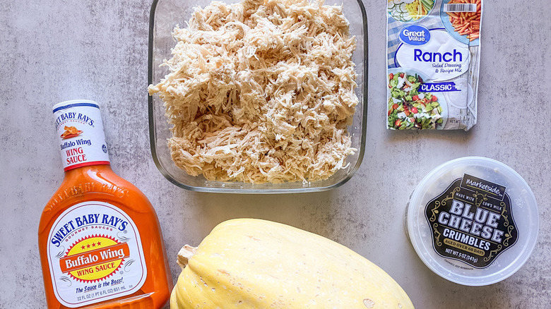 ingredients for chicken and squash