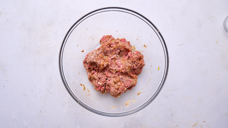 meatball mixture in a bowl