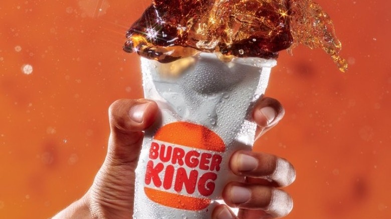 Burker King drink without lid