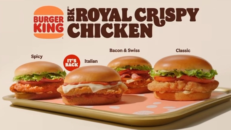 Burger King's Italian BK Royal Crispy Chicken sandwich return promo