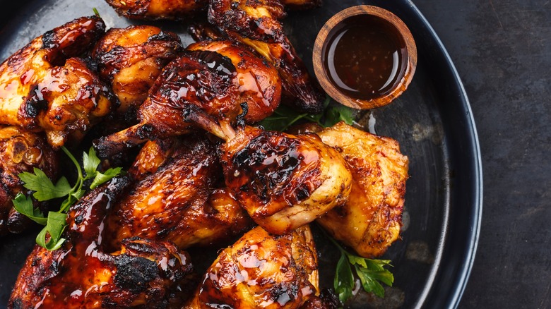 grilled wings and drumsticks