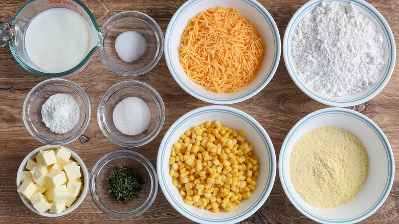 ingredients for sweet corn biscuits