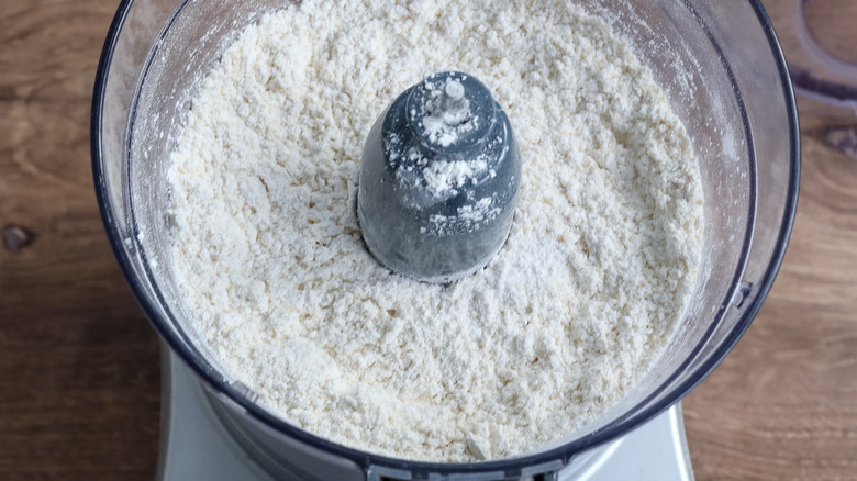 flour mixture in food processor