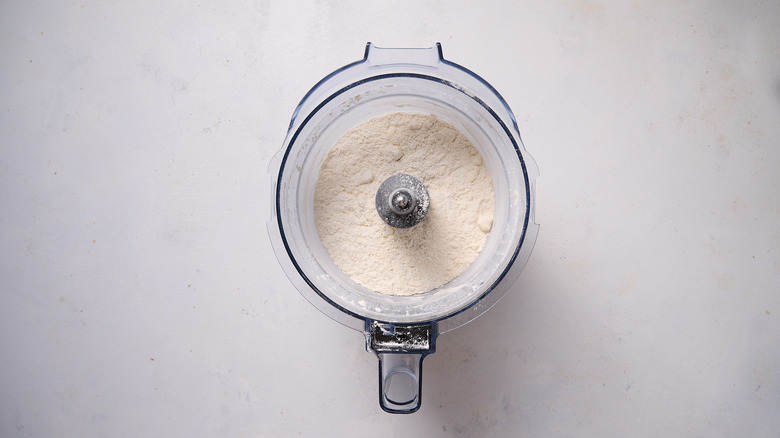 butter and flour in food processor