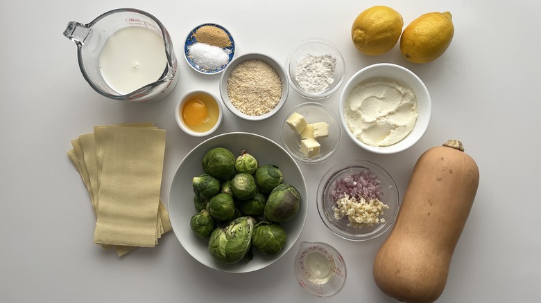 ingredients for vegetable lasagna