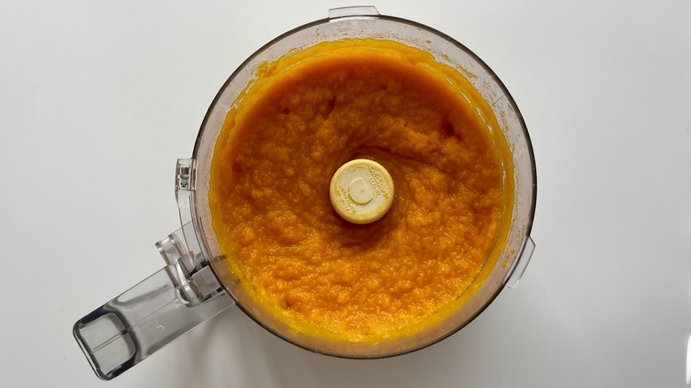 butternut squash in food processor