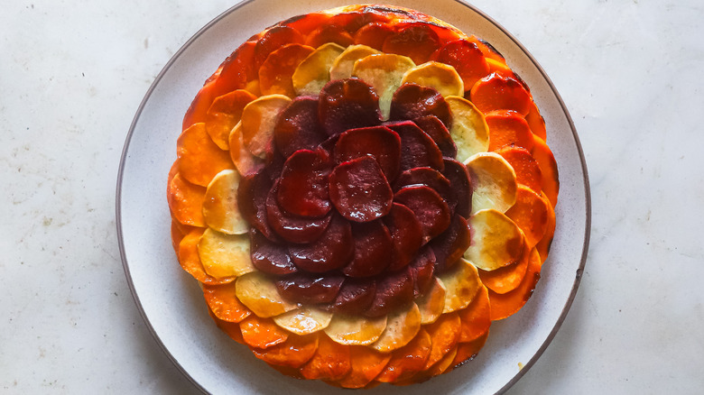 Squash and sweet potato tarte