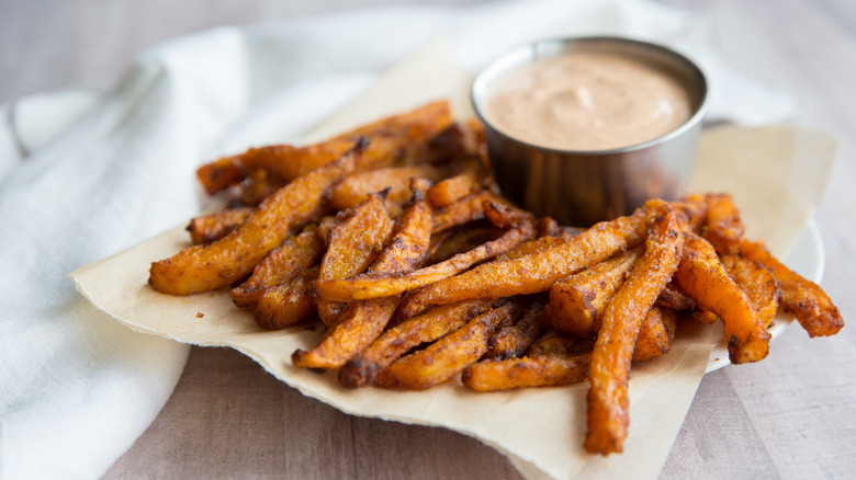 butternut squash fries with dip