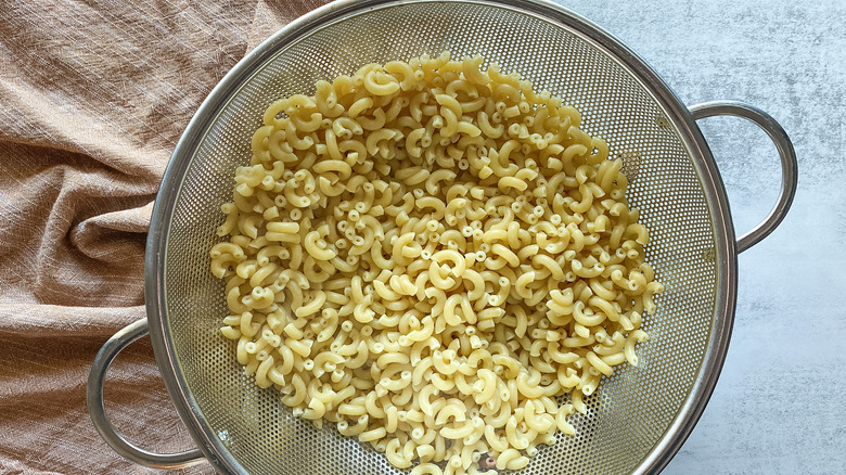 boiled pasta drained