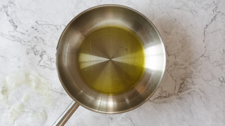 Pan with melted ghee