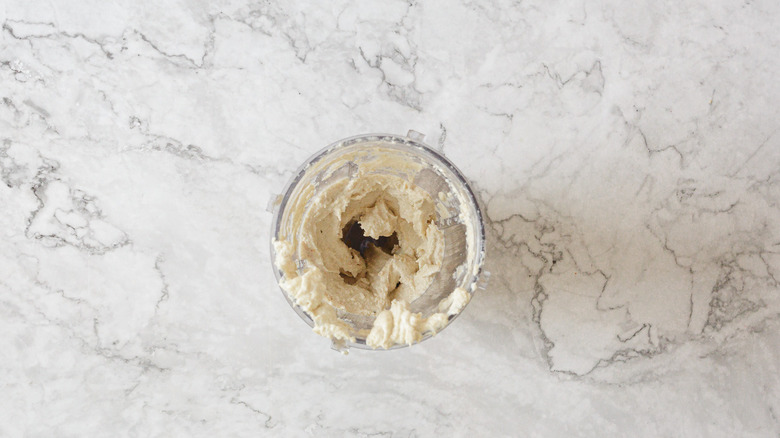 Cashew cream in a blender jar