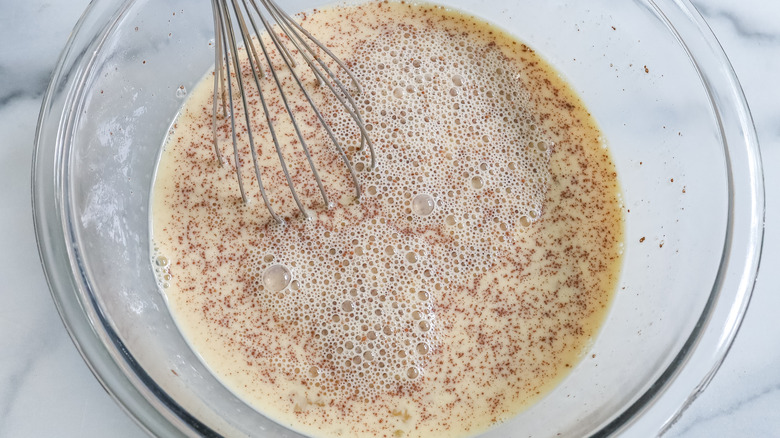 milk sugar eggs in bowl