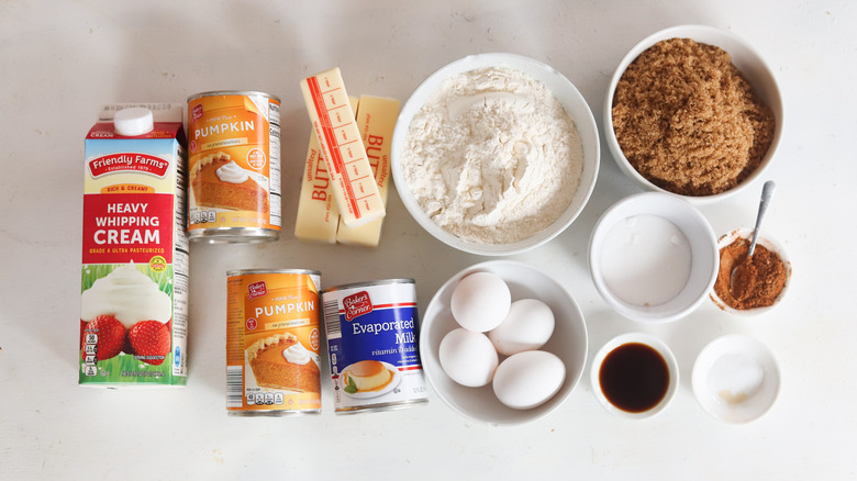 ingredients for pumpkin pie