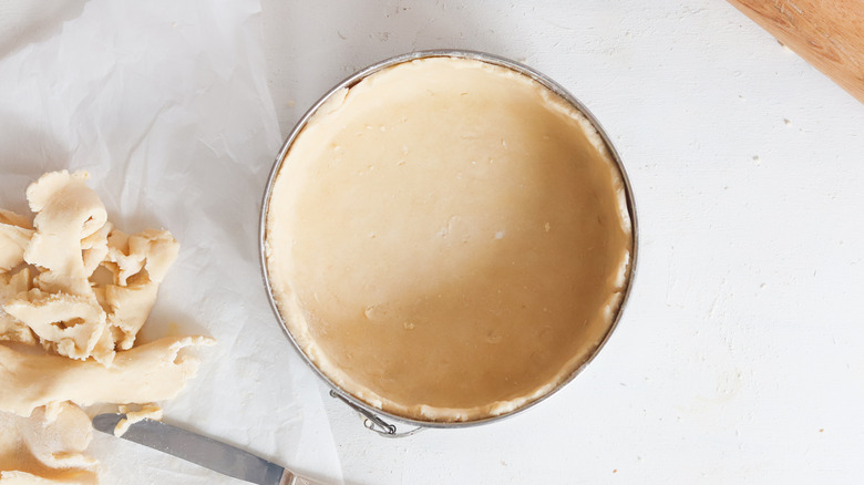 pie crust in a springform pan