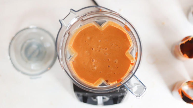 blended pumpkin pie filling