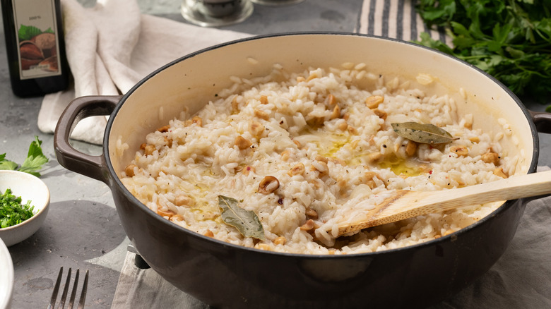 buttery hazelnut risotto