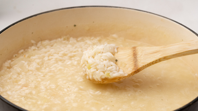 risotto rice cooking