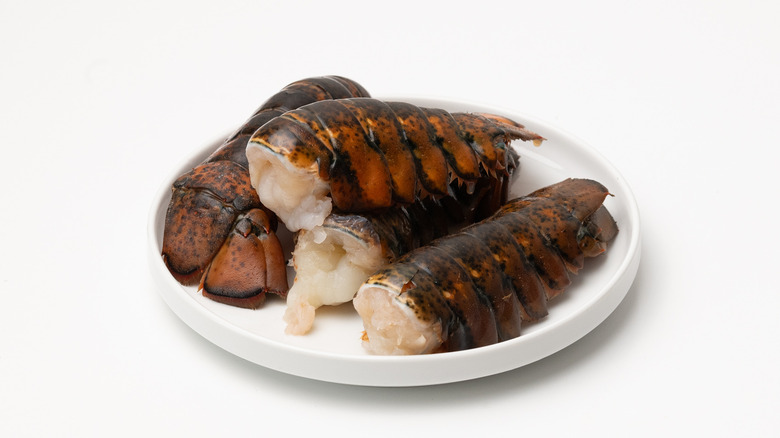lobster tails on plate