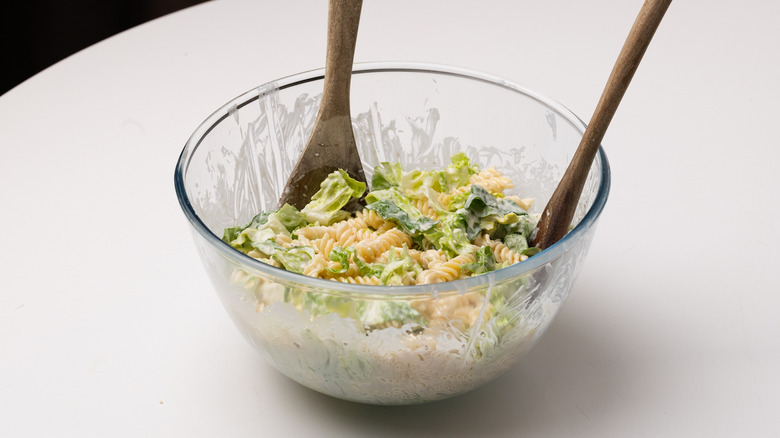 salad ingredients in bowl