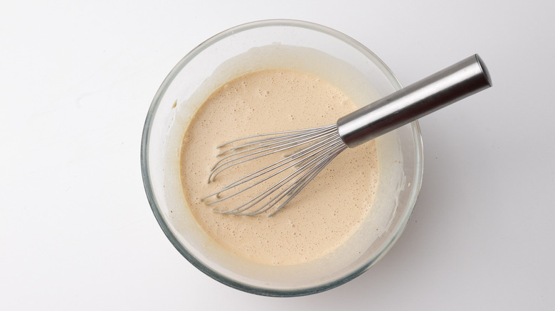 coffee whipped cream mixture in bowl