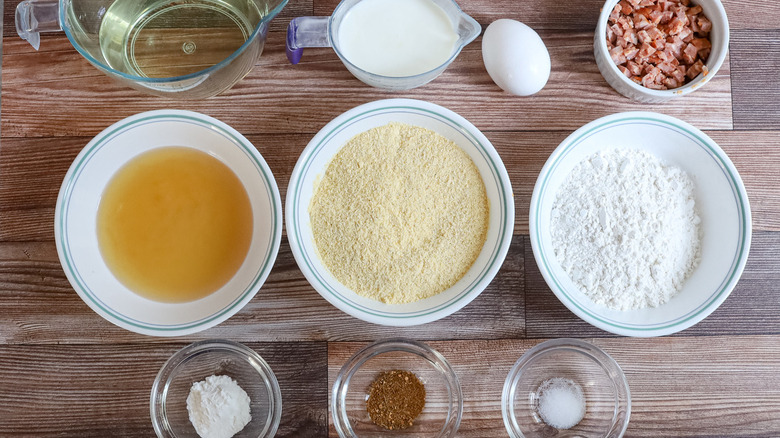 ingredients for Cajun hush puppies