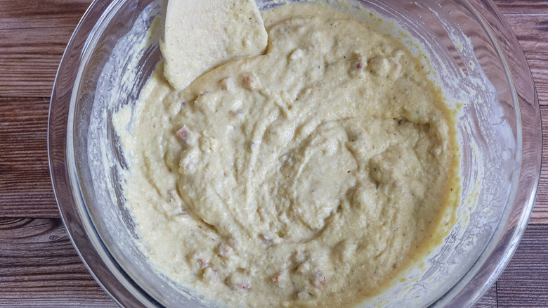 hush puppy batter in bowl