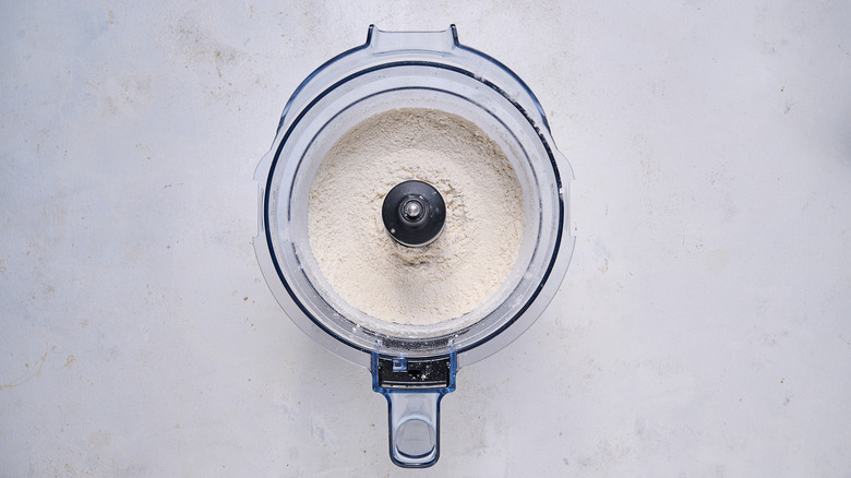 dry ingredients in food processor