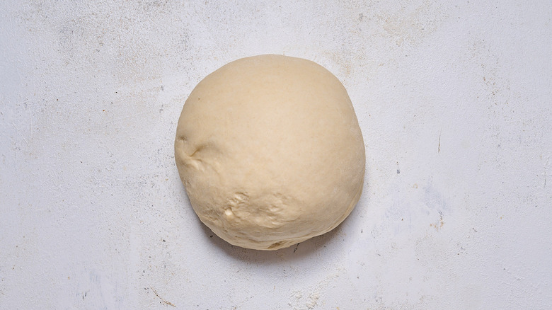 ball of dough on table