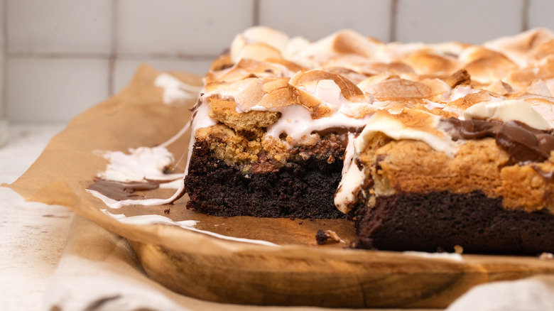 campfire s'mores brookies