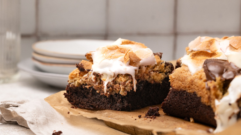 campfire s'mores brookies