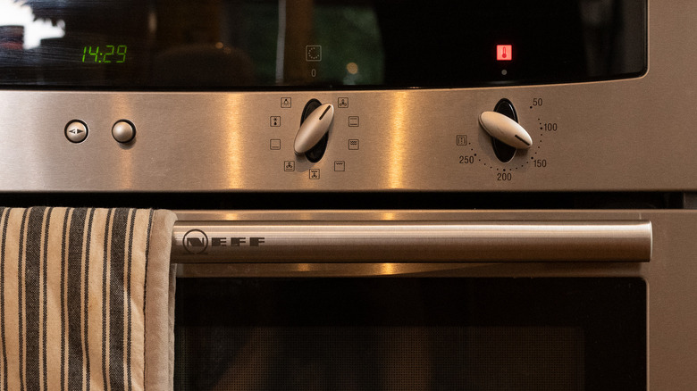 preheating an oven