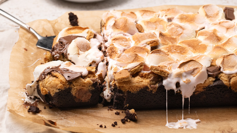 campfire s'mores brookies