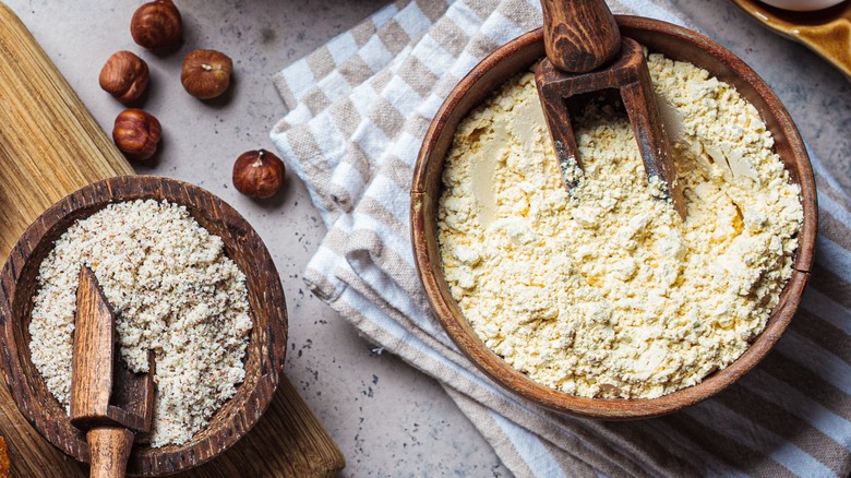 bowls of alternative flours