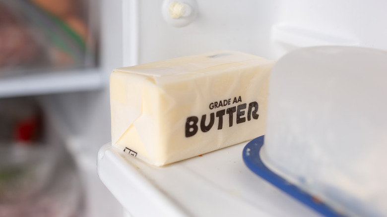 Butter in the refrigerator