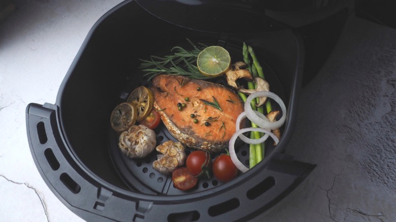 salmon dinner in air fryer