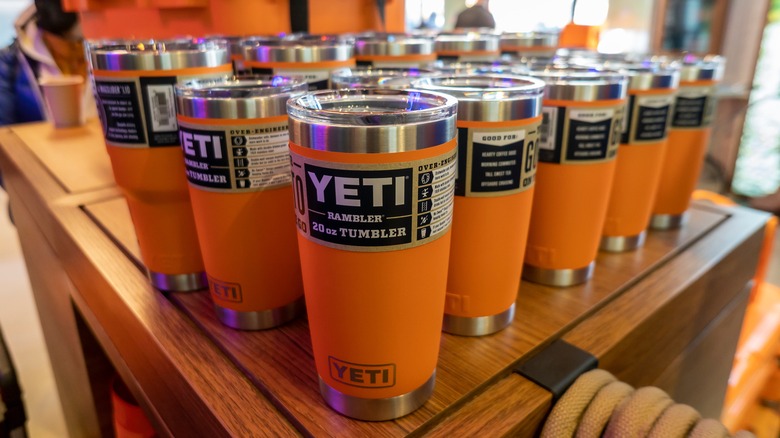 orange yeti drink tumblers