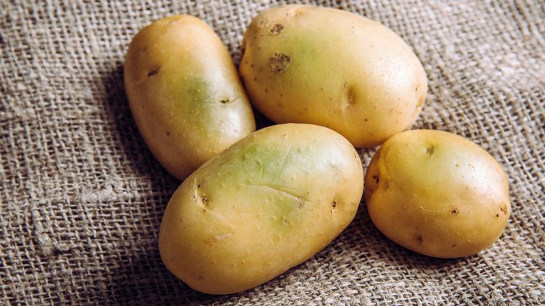 Potatoes with some green coloring