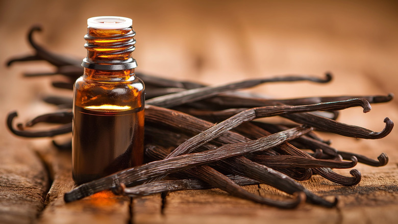 vanilla extract and vanilla bean pods