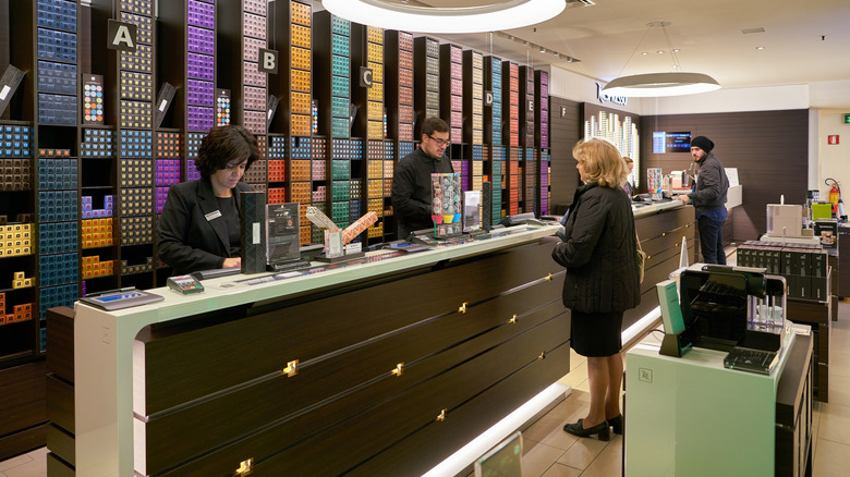 customers inside a Nespresso boutique