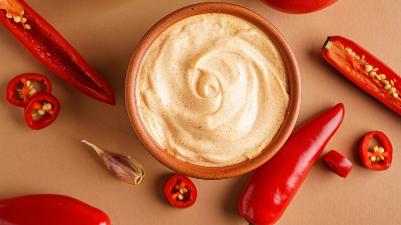 Chipotle mayo with peppers
