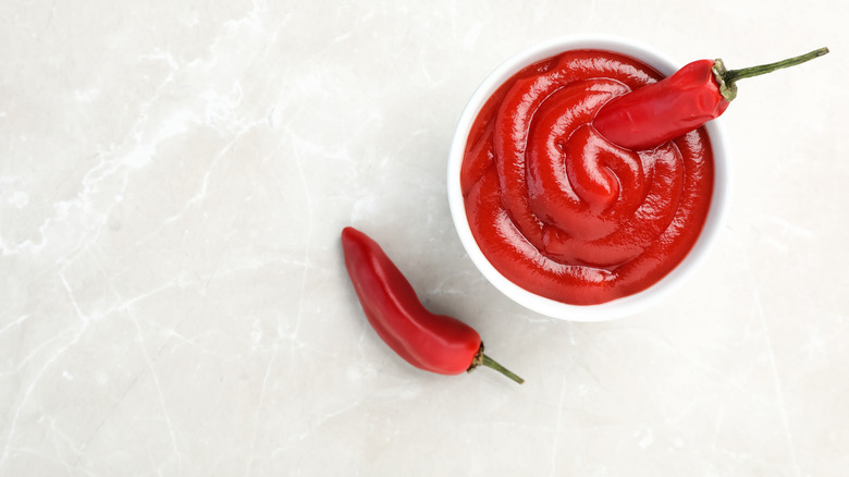 red chili paste in bowl