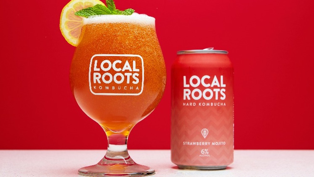 Local Roots Hard Kombucha Strawberry Mojito