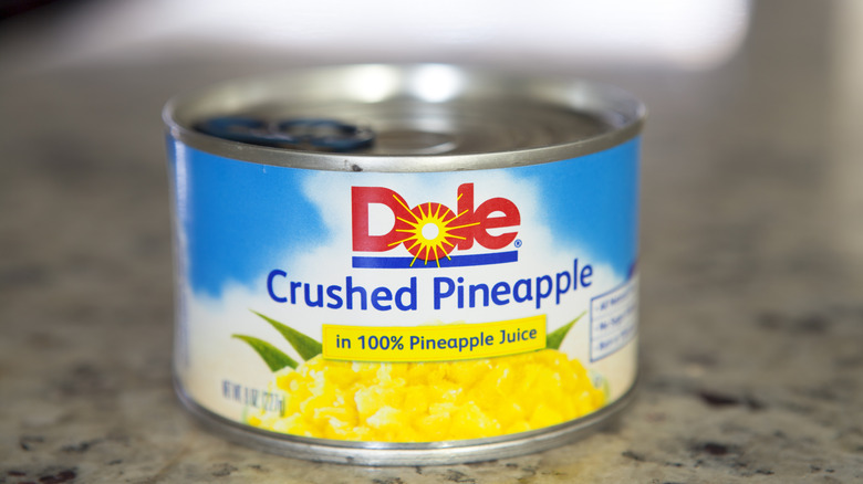 Can of crushed pineapple