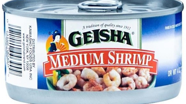 canned GEISHA brand medium shrimp