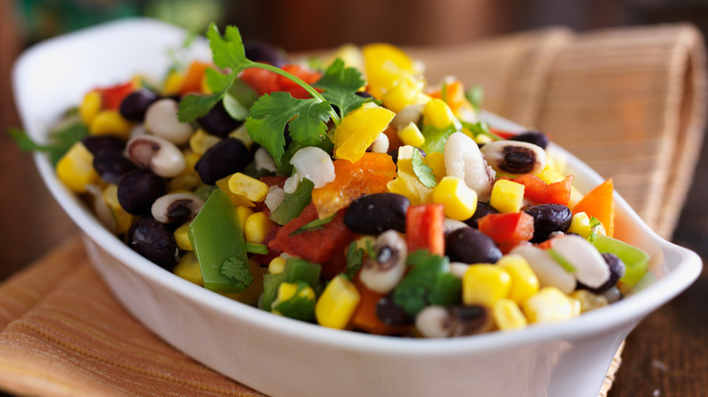 Cowboy caviar in serving dish