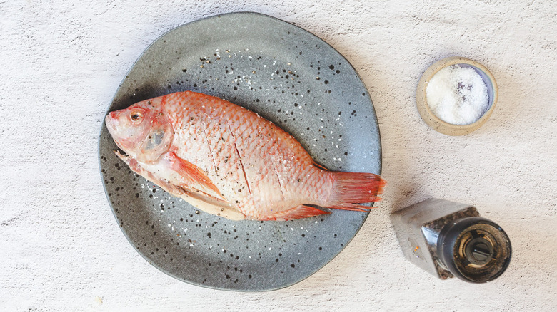 whole fish on plate